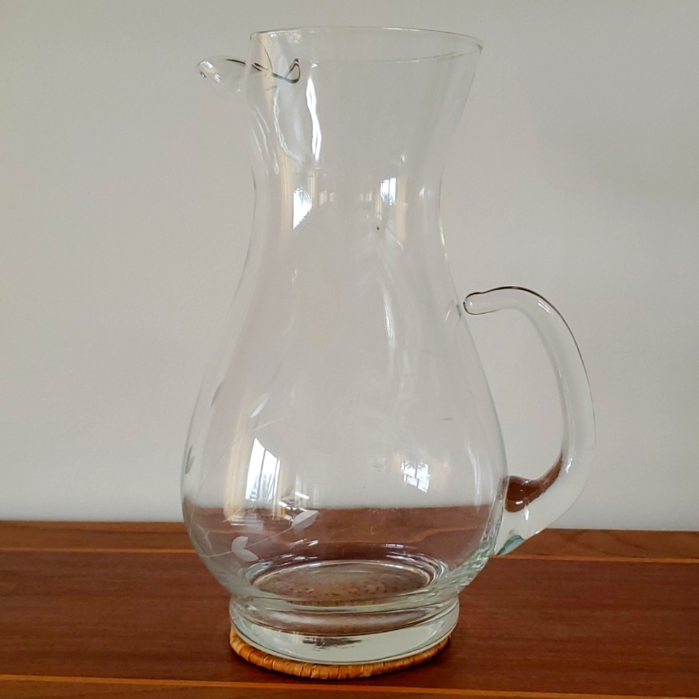 Large Vintage Crystal Pitcher by PRINCESS HOUSE